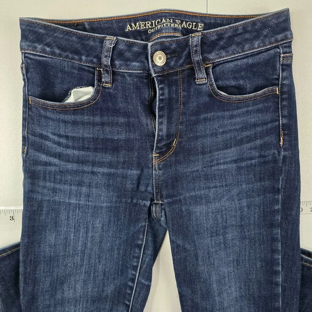 American Eagle super super stretch x jeans hi rise jegging 4 reg‎ 5036